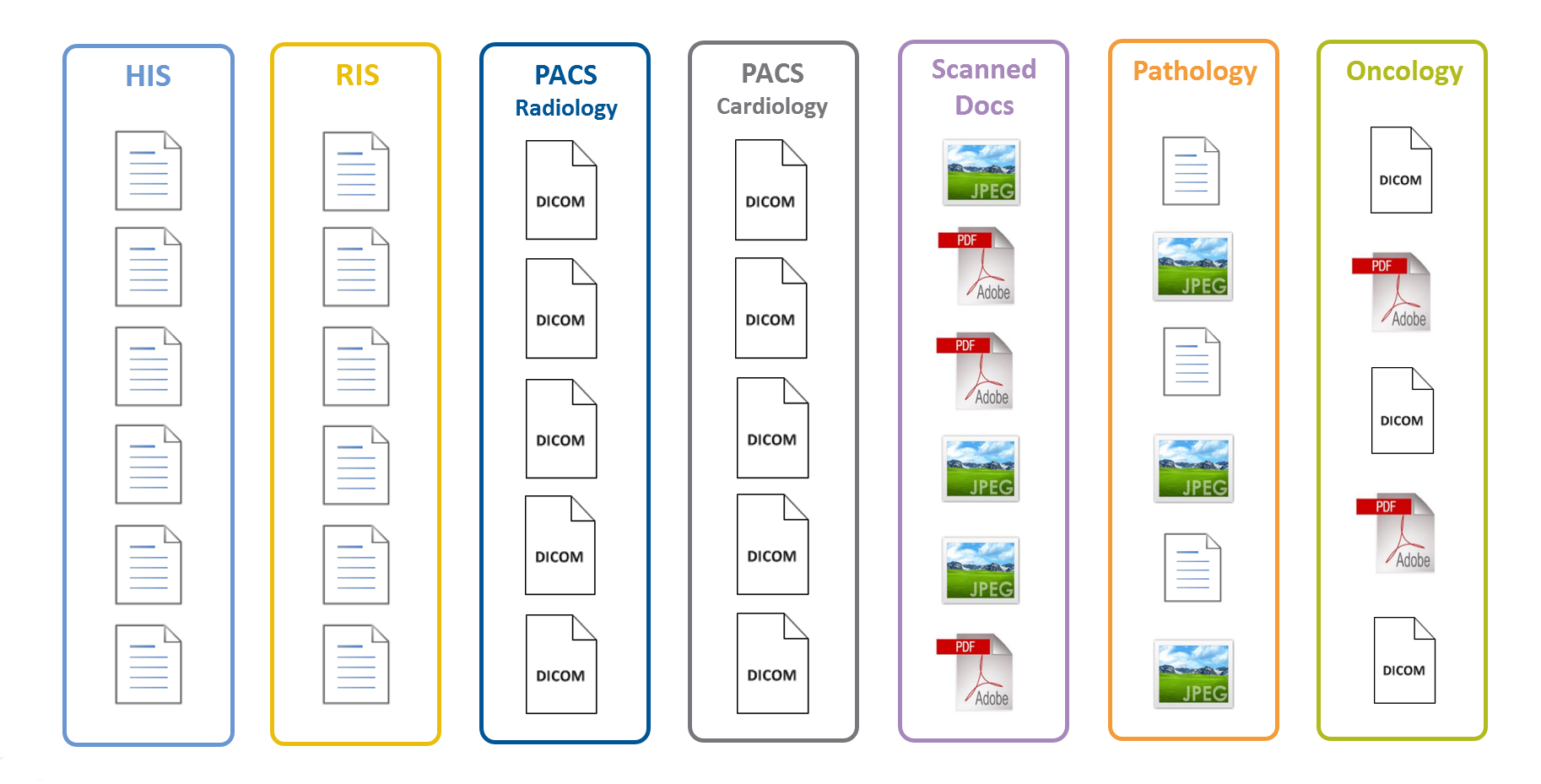 Hospitals Silos Applications Searching for Data