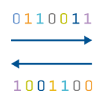 Icon depicting data flows