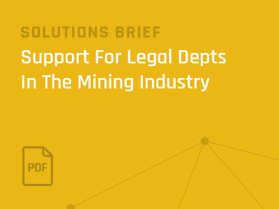How HealthStore supports Legal Departments in Mining Article - Solutions Brief