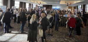 A photograph of the exhibition area at the MEDITECH User Network (MUN) 2022 event in Liverpool