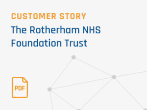 The Rotherham NHS Foundation Trust Customer Story image indicating a pdf file download